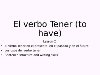 El verbo Tener