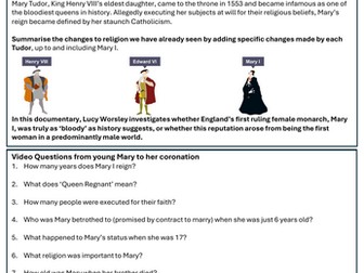 Worsley 'Bloody Mary' Documentary Worksheet