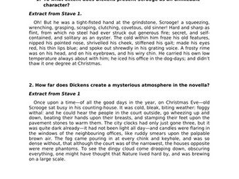 A Christmas Carol Revision Resources