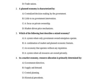 Economic systems _ MCQ's