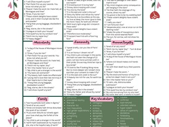 Romeo and Juliet Quotation Poster