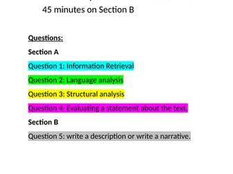 AQA English Language GCSE Paper 1 Booklet