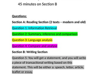 AQA English Language GCSE Paper 2 Booklet (Boats)