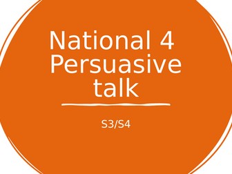 S3/S4 National 4 Talk