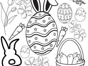 Easter mindful colouring sheet