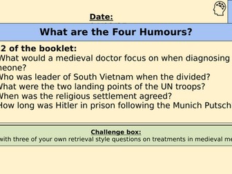 The Four Humours- Medicine