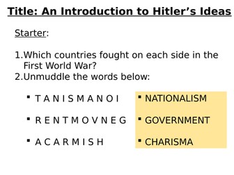 Hitler's Ideas