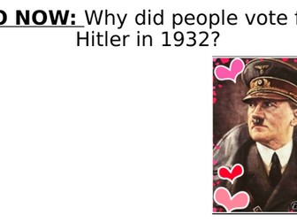 Why did people vote for Hitler?