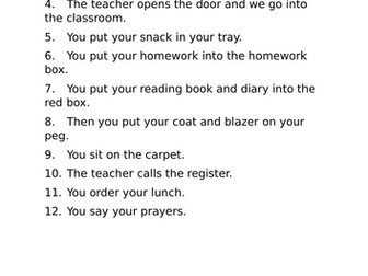 Year 1/2 Instruction pack