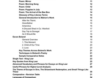 Revision Notes Leaving Cert English - Paper 2