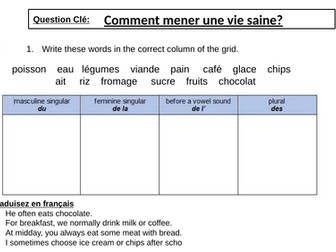 French_ New Spec_ Comment mener une vie saine?