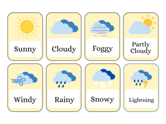 Weather flashcards