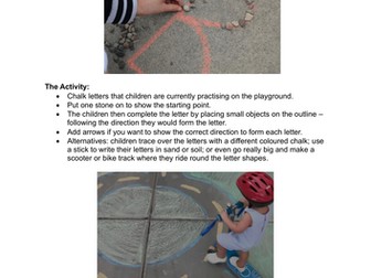 Outdoor Writing Letter Formation KS1