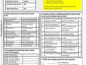 AQA GCSE Spanish: school worksheets bundle