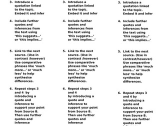AQA English Language Paper Q2 and Q4 margin writing frames