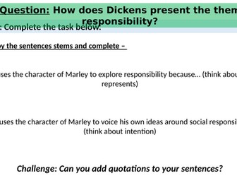 Responsibility in Stave 1 - A Christmas Carol