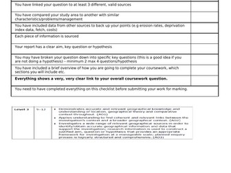 Geography NEA A Level Bundle