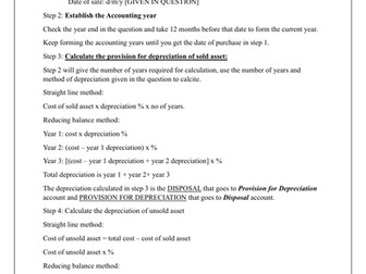 Five-step approach to Depreciation