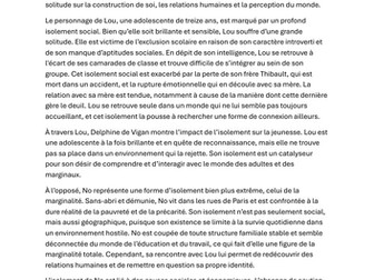 No et Moi Essays A LEVEL AQA