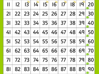 hundred square poster