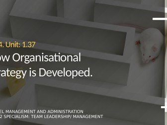 T Level Business- Management and Administration: PO4 Unit 1.37 PESTLE and SWOT