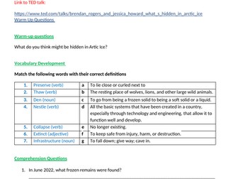 TED Talk:  What's hidden in Arctic ice?