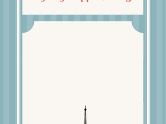 French learning objective display sheet