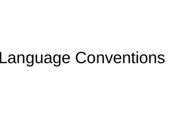 Language Conventions lesson