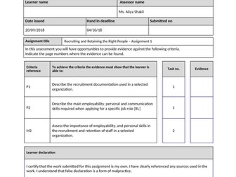 BTEC  Business L3 - U-2 Assignment Brief