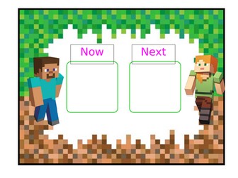 Minecraft Now and Next Board