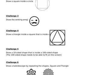 Python Turtle - Challenges Resource