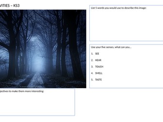 KS3 Writing Activities