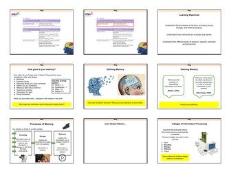 AQA GCSE Psychology - Memory Full Unit PPTs