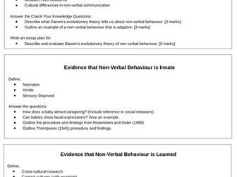 AQA GCSE Psychology - Language, Thought and Communication Full Unit PPTs