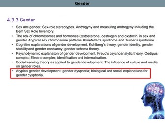 AQA A Level Psychology - Gender Full Resource Pack