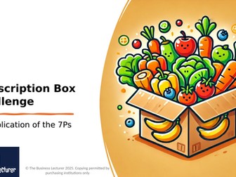 Subscription Box Challenge – 7Ps of Marketing