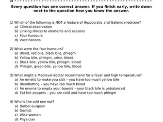 Health and the People Part 2 mastery quiz