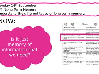 Long Term Memory