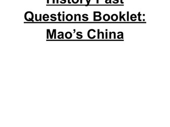 Edexcel A-level History Past Questions Booklet: Mao's China