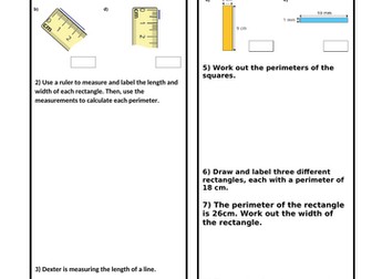 Year 5 Perimeter and Area Worksheets