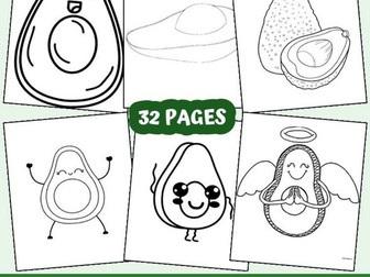 Delightful Avocado Coloring Pages for Kids and Adults - Fun & Relaxing