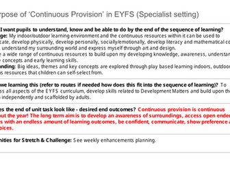 Full Autumn 2 EYFS SEN Continuous Provision Planning
