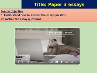 AQA A level Biology Synoptic Essay Preparation