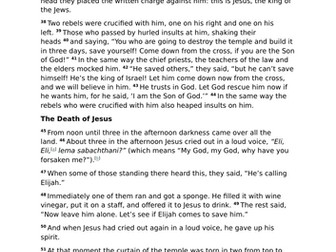 GCSE Christianity: crucifixion