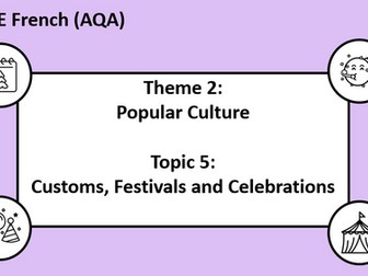 Topic5- Customs, Festivals and Celebrations- French GCSE