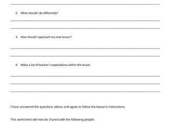 Alternative work - Reflective questions