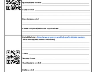 Business Studies Careers Activity