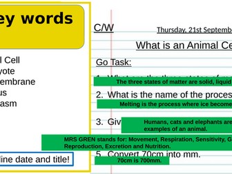 Full cells and reproduction topic- Cells, Specialised cells, Organs, Organ system, Reproduction