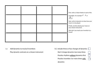 Music inventing activity: Dynamic contrasts
