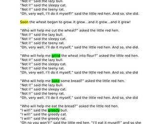 Little Red Hen - shortened text